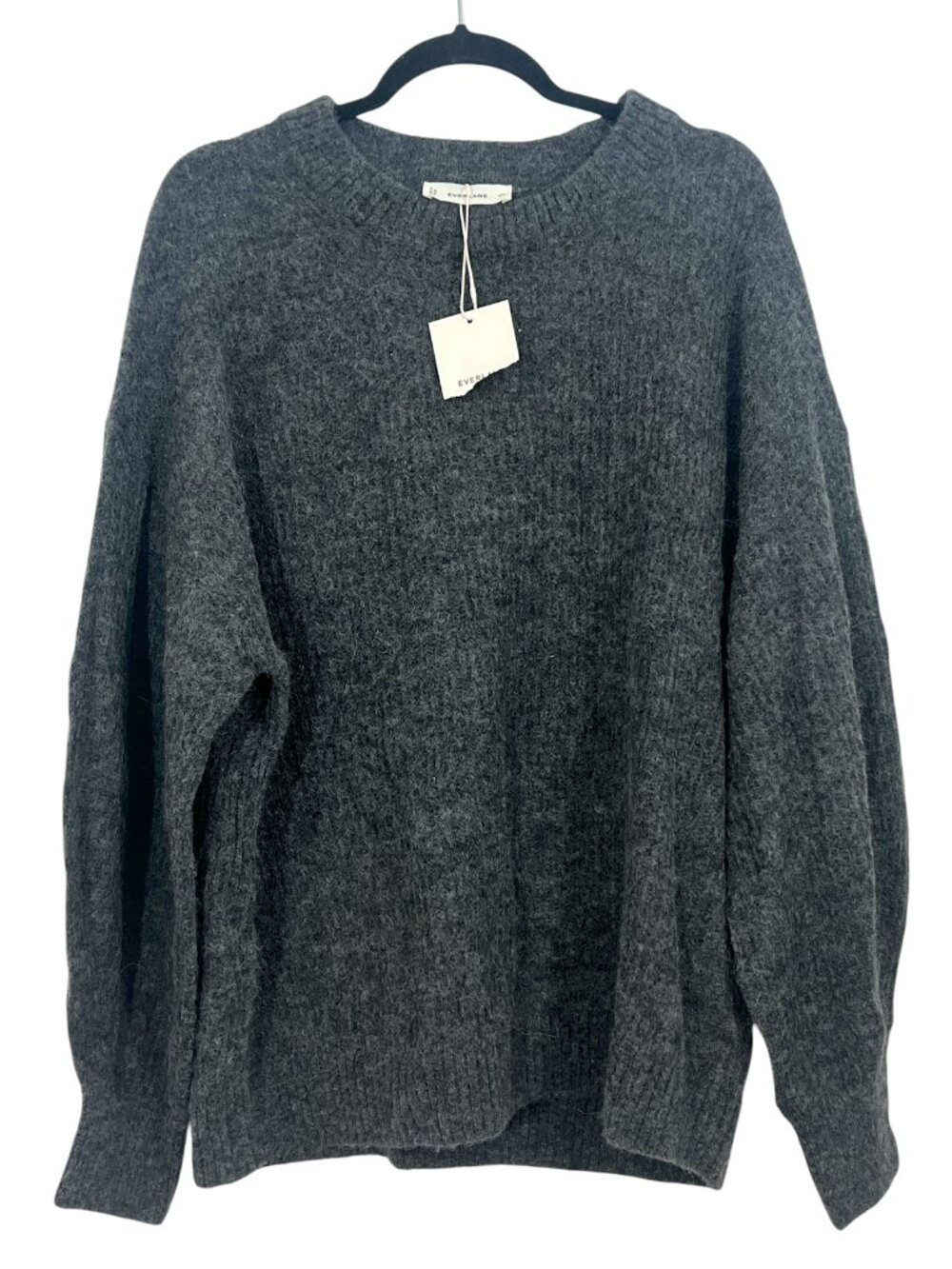 Everlane Alpaca Crewneck Sweater Charcoal Grey XXL New